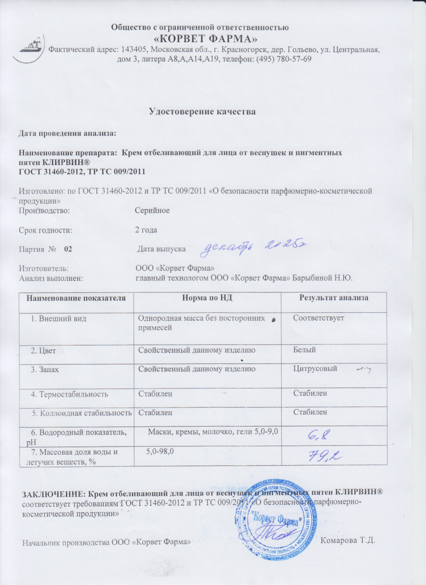 Паспорт №12202502